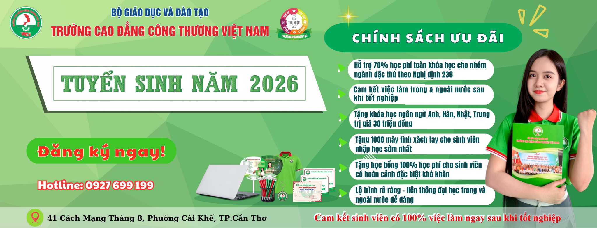 Trường Cao đẳng Công thương Việt Nam (VCI) - Địa điểm Cần Thơ
